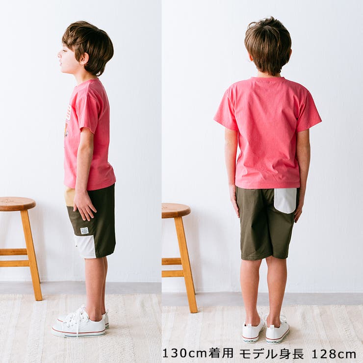 子供服crescent(クレセント)フードキャラクタープリント半袖Ｔシャツ80cm～130cmN3489