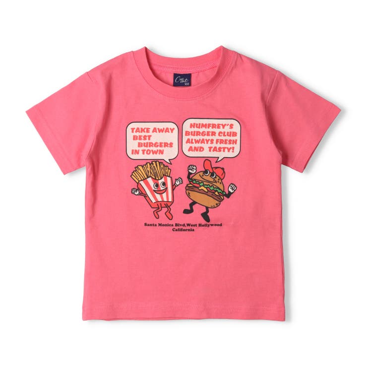 子供服crescent(クレセント)フードキャラクタープリント半袖Ｔシャツ80cm～130cmN3489