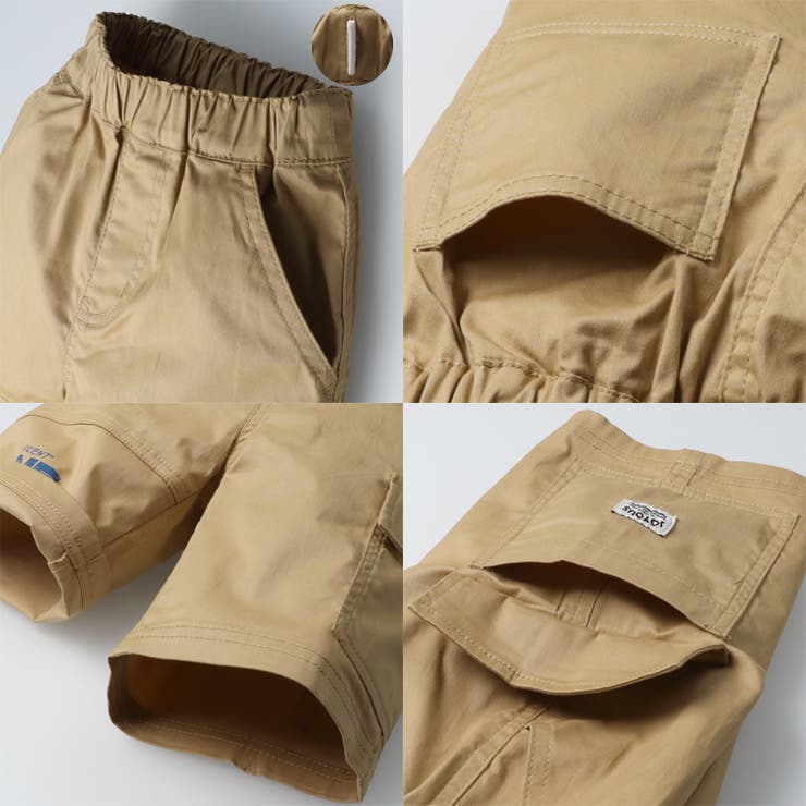子供服crescent(クレセント)ロゴプリントツイル・デニムハーフパンツ80cm～130cmN3519