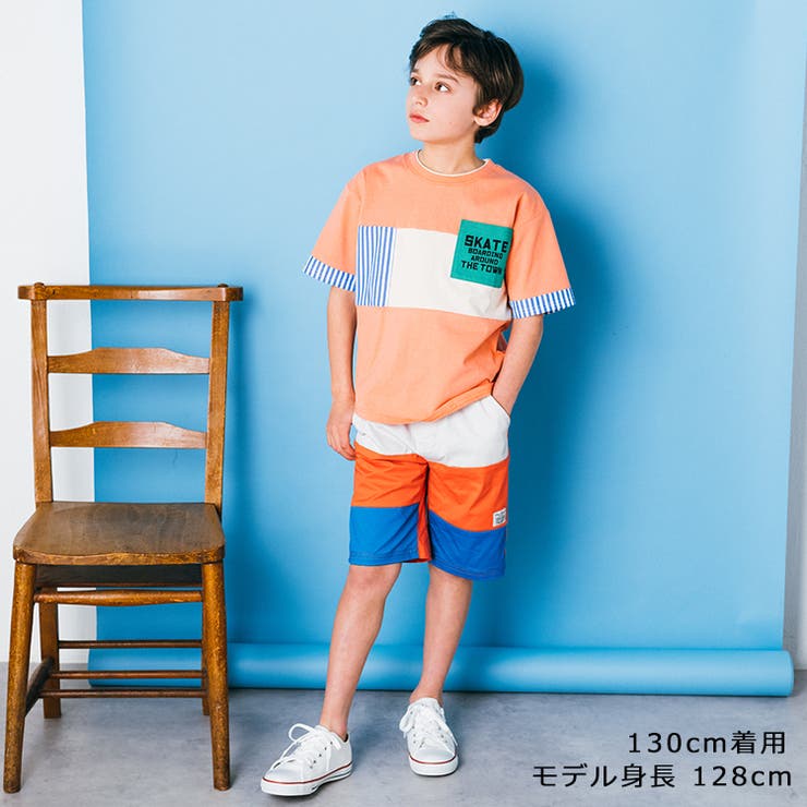 子供服crescent(クレセント)３段切替ハーフパンツ80cm～130cmN3519