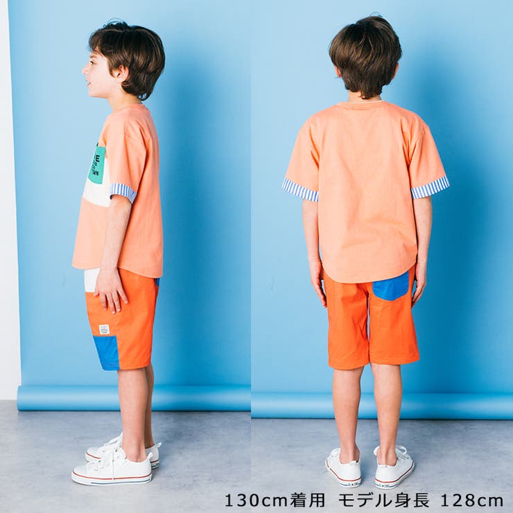 子供服crescent(クレセント)３段切替ハーフパンツ80cm～130cmN3519