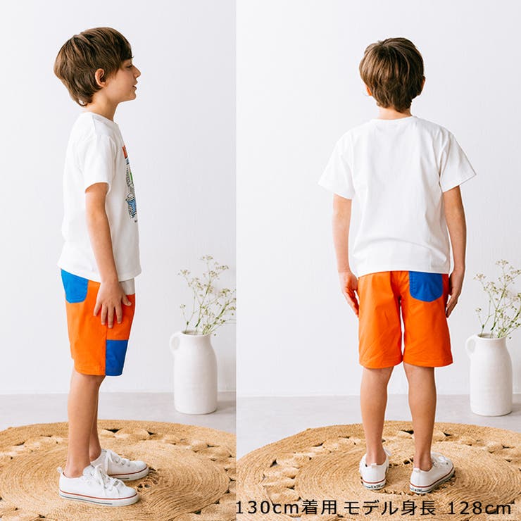 子供服crescent(クレセント)３段切替ハーフパンツ80cm～130cmN3519