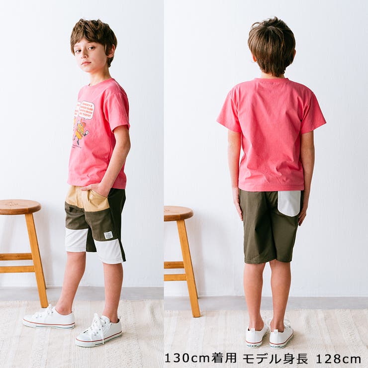 子供服crescent(クレセント)３段切替ハーフパンツ80cm～130cmN3519