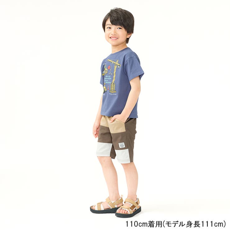 子供服crescent(クレセント)３段切替ハーフパンツ80cm～130cmN3519