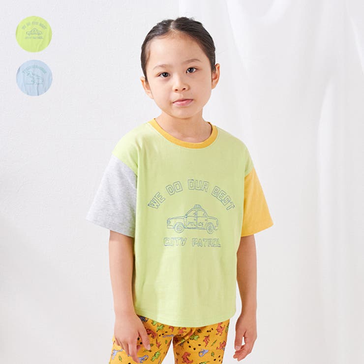 車・恐竜刺繍Ｔシャツ | こどもの森e-shop | 詳細画像1 