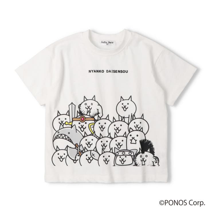 オフホワイト | 【WEB限定】にゃんこ大戦争/Ｔシャツ | こどもの森e-shop