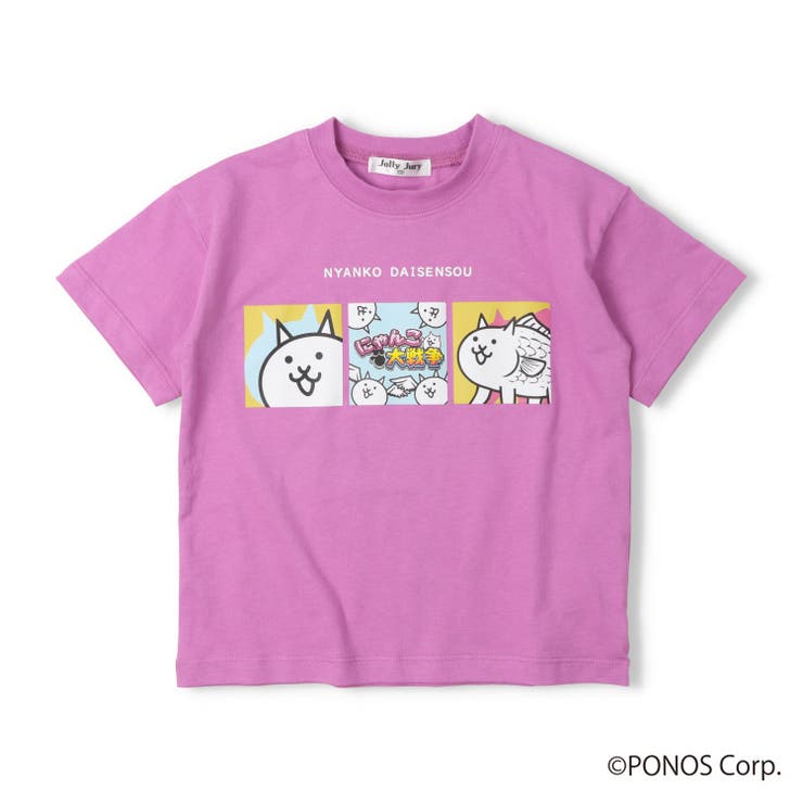 パープル | 【WEB限定】にゃんこ大戦争/Ｔシャツ | こどもの森e-shop