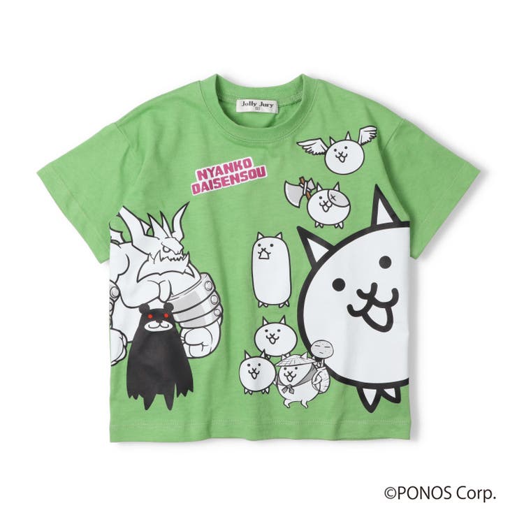 グリーン | 【WEB限定】にゃんこ大戦争/Ｔシャツ | こどもの森e-shop