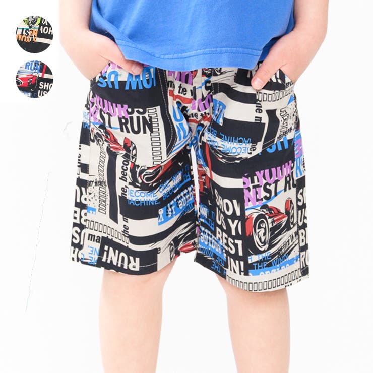 【WEB限定】ロゴ車総柄ハーフパンツ | こどもの森e-shop | 詳細画像1 