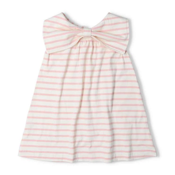 後ろリボンボーダーワンピース 80cm～130cm N42330 | こどもの森e-shop | 詳細画像4 