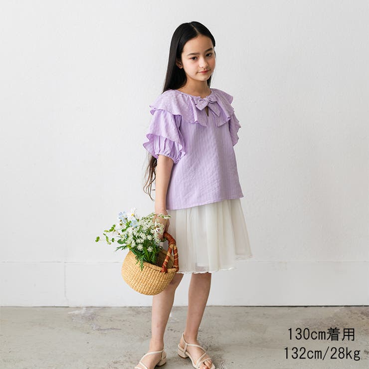 シフォンフリル半袖Tシャツ 80cm～130cm N42800 | こどもの森e-shop | 詳細画像9 