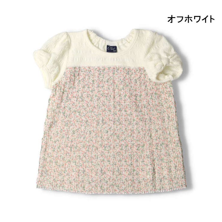 花柄シフォンプリーツ切替半袖Tシャツ 80cm～140cm N42819 | こどもの森e-shop | 詳細画像2 