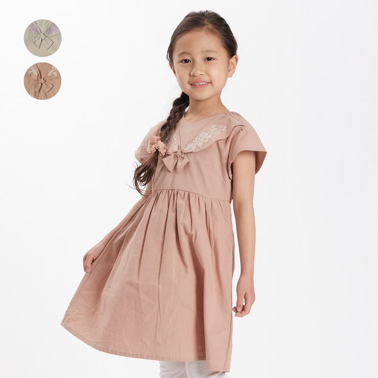 Will Mery 刺繍入りスカーフ風ワンピース 品番 Mtik こどもの森e Shop コドモノモリイーショップ のキッズファッション通販 Shoplist ショップリスト