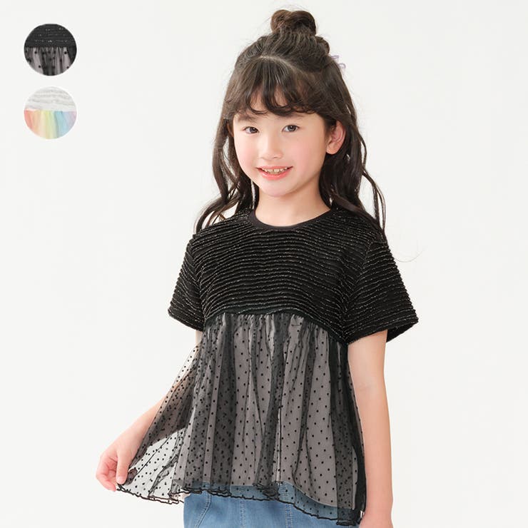チュール切替半袖Ｔシャツ | こどもの森e-shop | 詳細画像1 