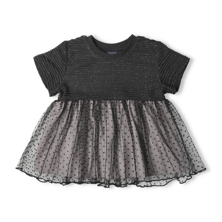 子供服crescent(クレセント)チュール切替半袖Ｔシャツ80cm～130cmN4488