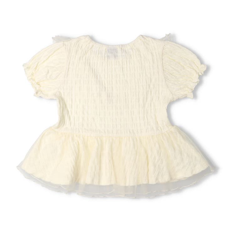 子供服crescent(クレセント)チュール使い半袖Ｔシャツ80cm～130cmN4489