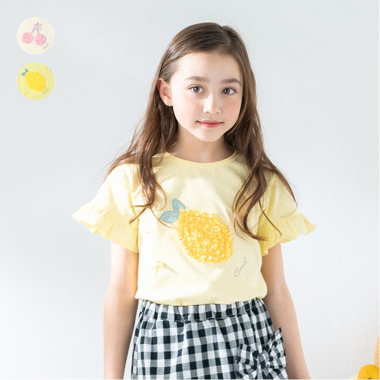 シフォン刺繍フルーツ半袖Ｔシャツ | こどもの森e-shop | 詳細画像1 