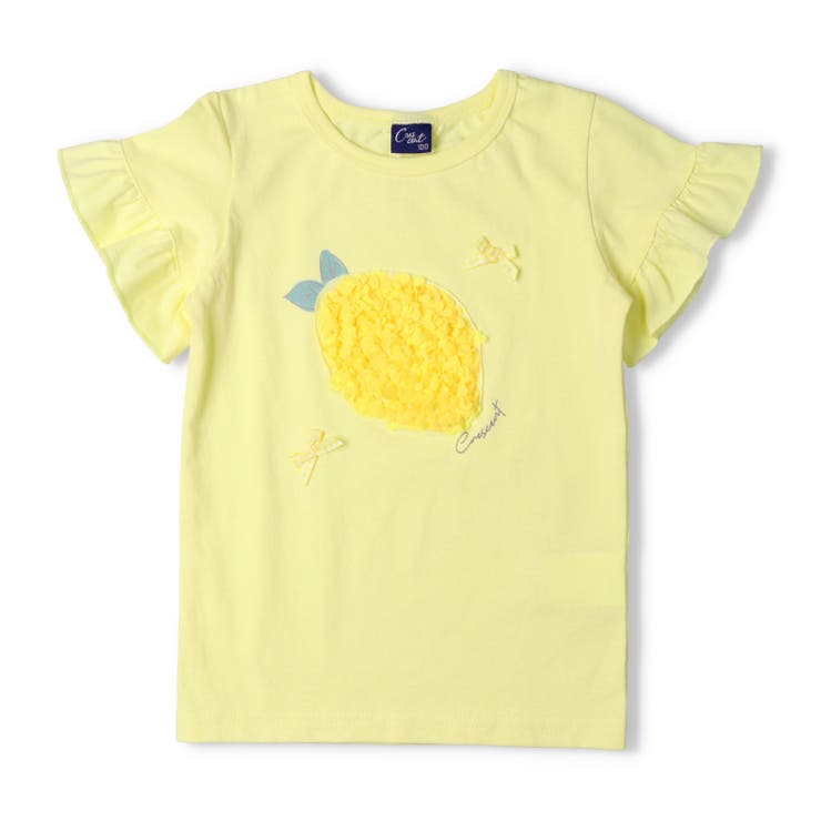 子供服crescent(クレセント)シフォン刺繍フルーツ半袖Ｔシャツ80cm～130cmN4489