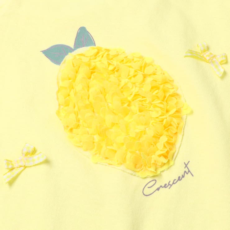 子供服crescent(クレセント)シフォン刺繍フルーツ半袖Ｔシャツ80cm～130cmN4489