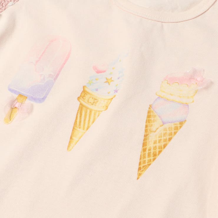 子供服crescent(クレセント)スイーツプリント半袖Ｔシャツ80cm～130cmN4489
