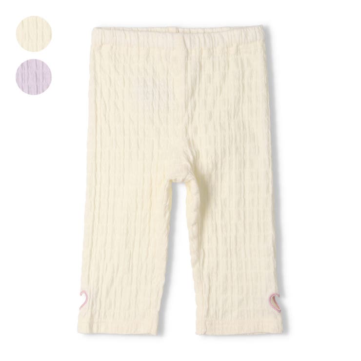 裾ハートくり抜き６分丈無地レギンス | こどもの森e-shop | 詳細画像1 