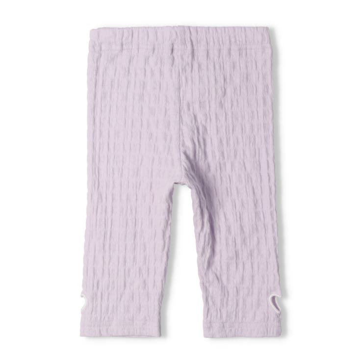 子供服crescent(クレセント)裾ハートくり抜き６分丈無地レギンス80cm～130cmN4519