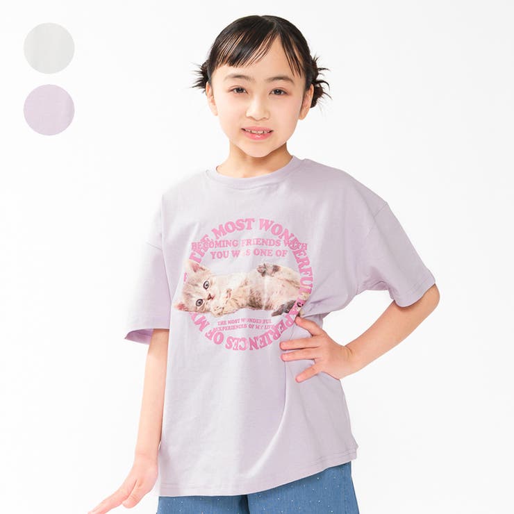 【WEB限定】子猫プリントＴシャツ | こどもの森e-shop | 詳細画像1 