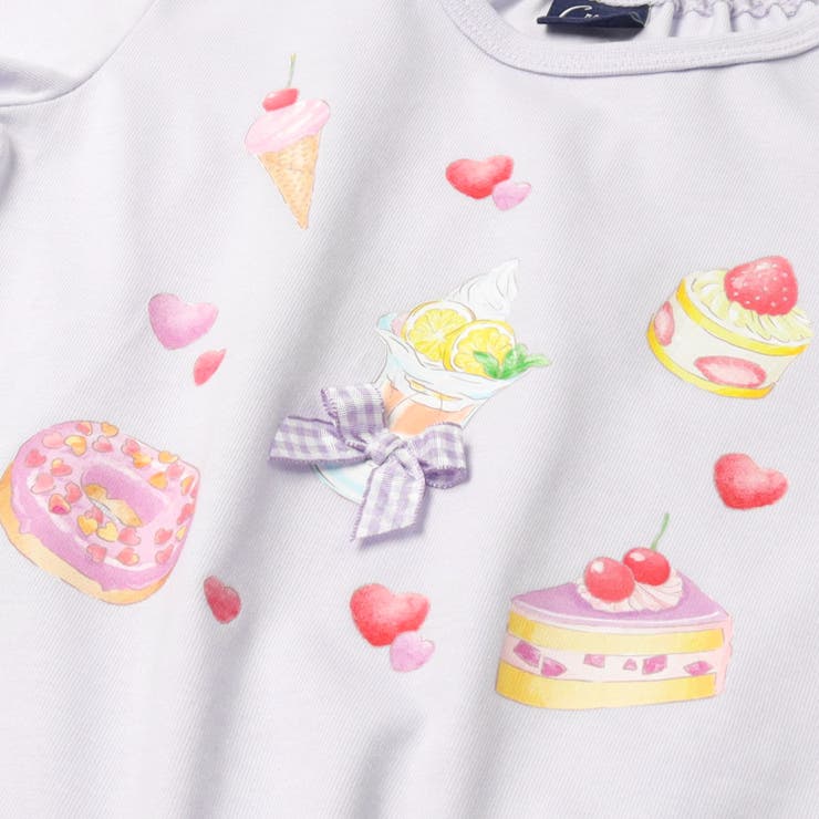 リボン付スイーツプリントＴシャツ | こどもの森e-shop | 詳細画像4 