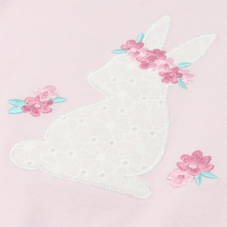 うさぎレースアップリケＴシャツ | こどもの森e-shop | 詳細画像4 