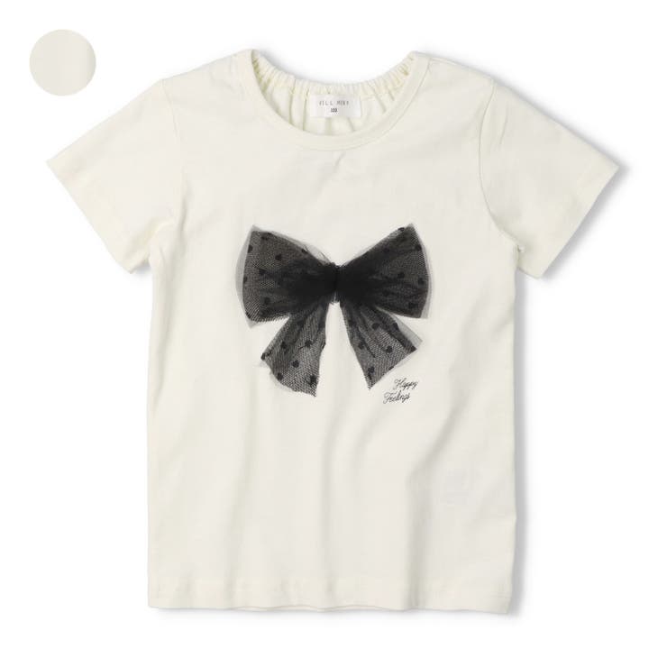 【WEB限定】チュールリボン付Ｔシャツ | こどもの森e-shop | 詳細画像1 