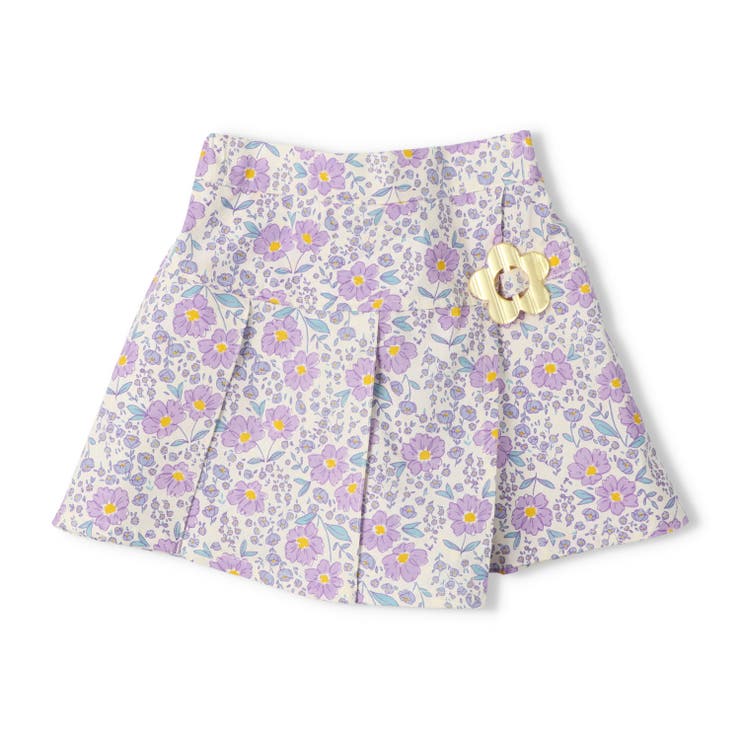 ラベンダー | 花柄スカートパンツ | こどもの森e-shop