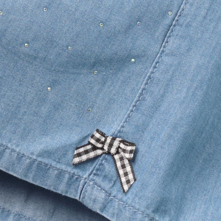 リボン付ラインストーンデニムショートパンツ | こどもの森e-shop | 詳細画像6 