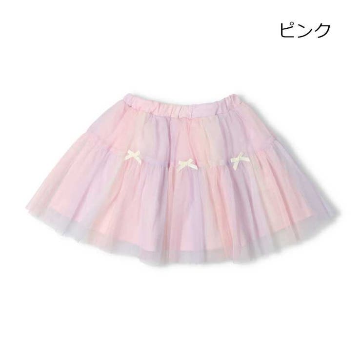 ピンク | リボン付きチュールスカート | こどもの森e-shop