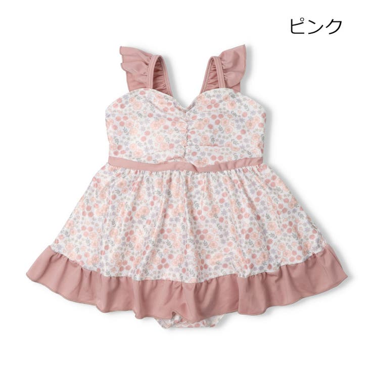 ピンク | 【WEB限定】小花柄ワンピース水着 | こどもの森e-shop