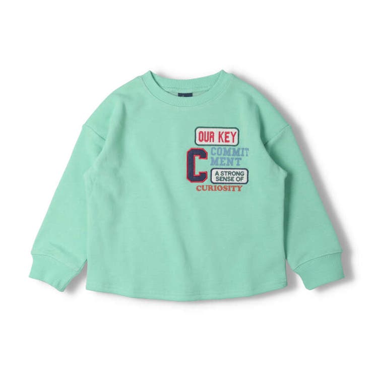 【子供服】crescent(クレセント)ロゴワッペン裏起毛トレーナー80cm～130cmN50609