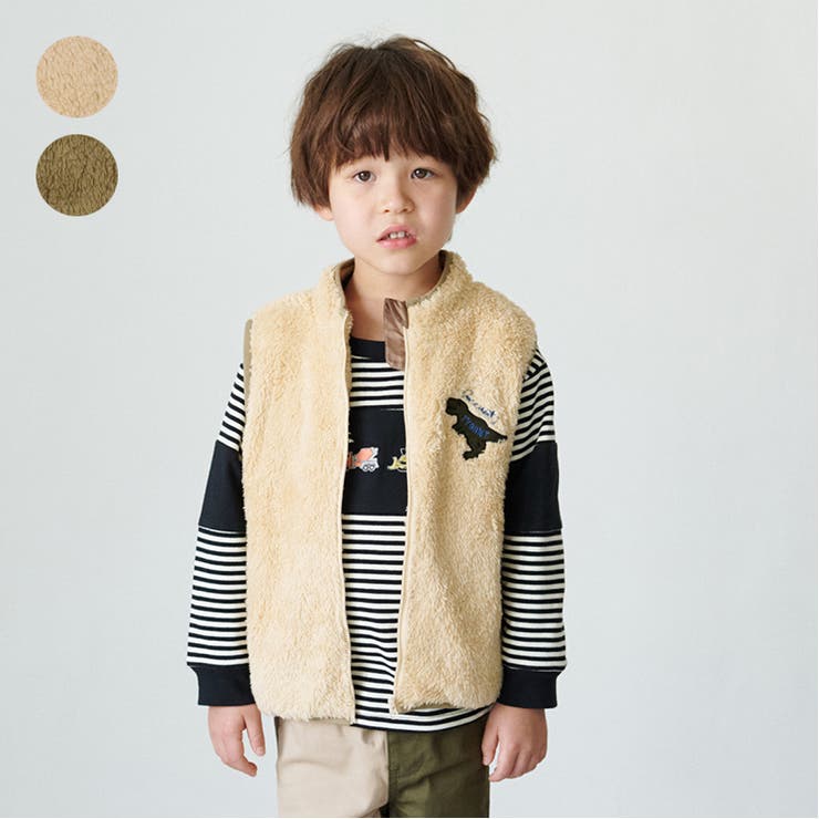 恐竜アップリケボアベスト | こどもの森e-shop | 詳細画像1 