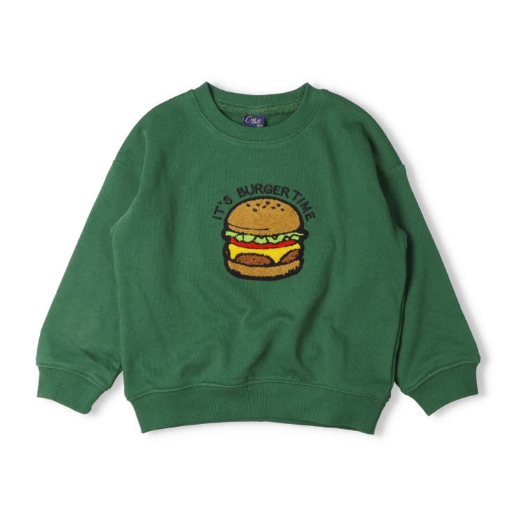 グリーン | 働く車・食べ物・恐竜裏毛トレーナー | こどもの森e-shop