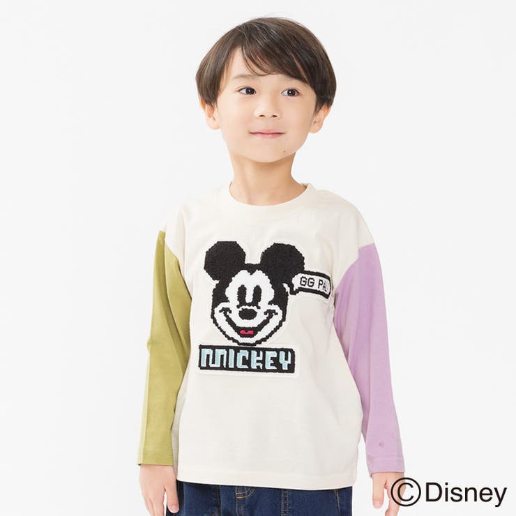 ミッキーマウス/アップリケ長袖Ｔシャツ | こどもの森e-shop | 詳細画像1 