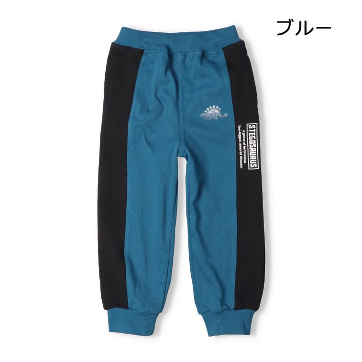 恐竜刺繍切替裾リブ裏毛長パンツ | こどもの森e-shop | 詳細画像3 