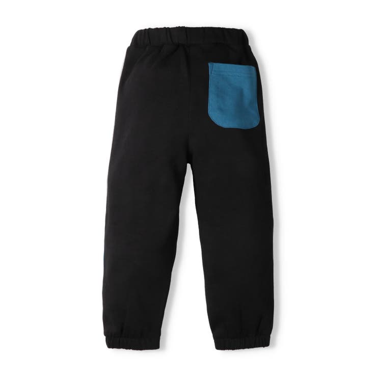 ブラック | 切替裏毛長パンツ | こどもの森e-shop