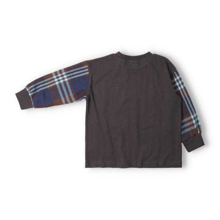 袖チェック柄長袖Ｔシャツ | こどもの森e-shop | 詳細画像2 