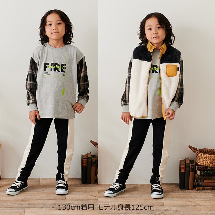 袖チェック柄長袖Ｔシャツ | こどもの森e-shop | 詳細画像6 
