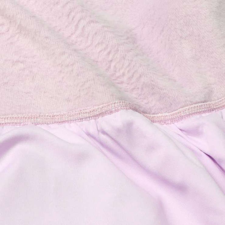 リボンモチーフ付花柄チュール切替裏起毛ワンピース | こどもの森e-shop | 詳細画像8 