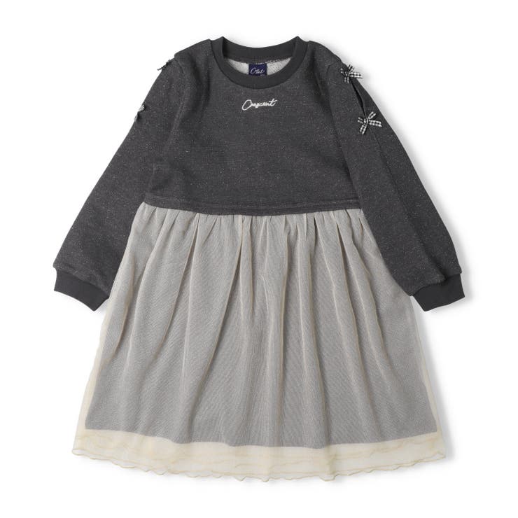 ラメチュールスカートドッキング裏毛長袖ワンピース | こどもの森e-shop | 詳細画像2 