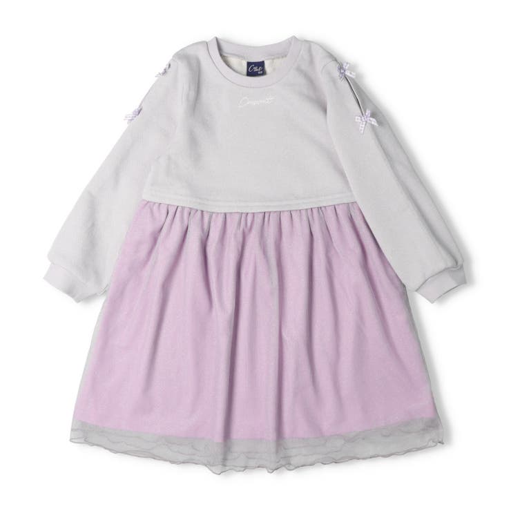 ラメチュールスカートドッキング裏毛長袖ワンピース | こどもの森e-shop | 詳細画像3 