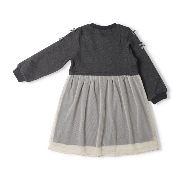 ラメチュールスカートドッキング裏毛長袖ワンピース | こどもの森e-shop | 詳細画像4 