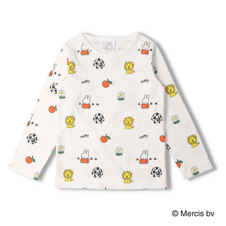 【Miffy/ミッフィー】総柄長袖Ｔシャツ