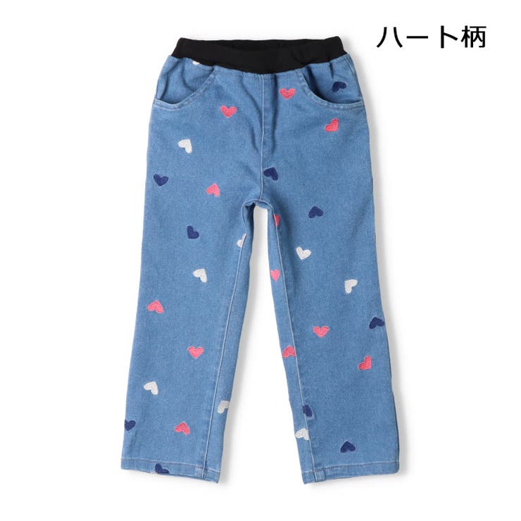 お花・ハート総柄刺繍デニムパンツ | こどもの森e-shop | 詳細画像3 