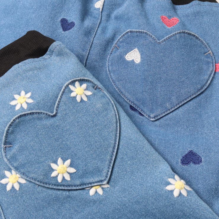 お花・ハート総柄刺繍デニムパンツ | こどもの森e-shop | 詳細画像7 