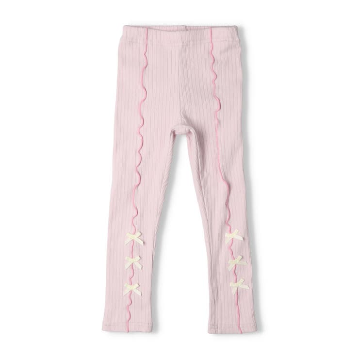 リボン付メッシュジャガード無地レギンス | こどもの森e-shop | 詳細画像3 